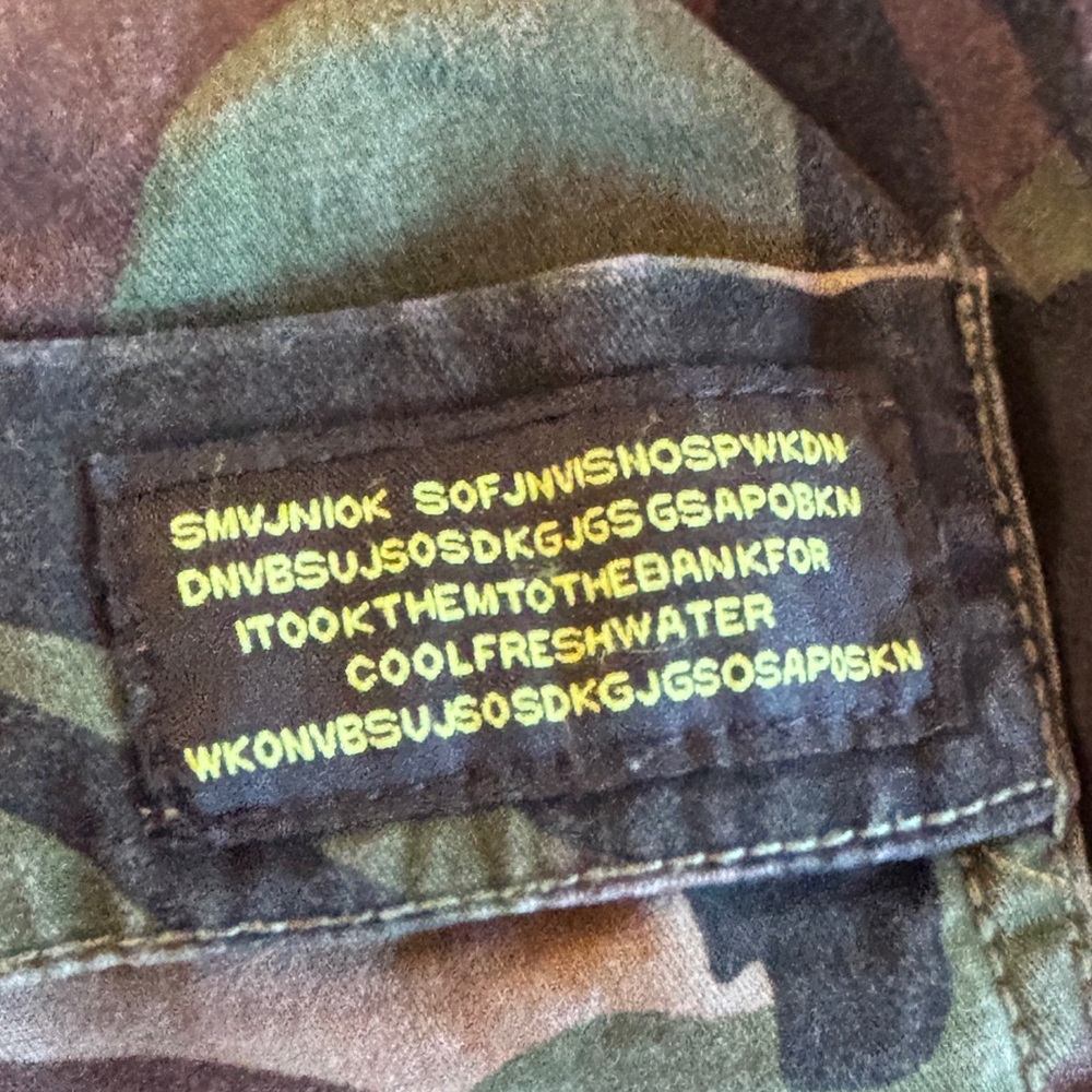 L.Y.Z Camo Cargo Pants Relaxed Fit Green Brown Size 26 - Picture 6 of 8